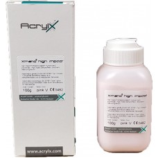 AcrylX Xthetic HIGH IMPACT Heat Cure POWDER ONLY - Pink V (O2) Veined - 100g